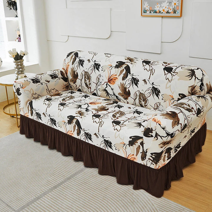 Wrapsody – High-Stretch Ruffled Skirt Sofa Slipcover