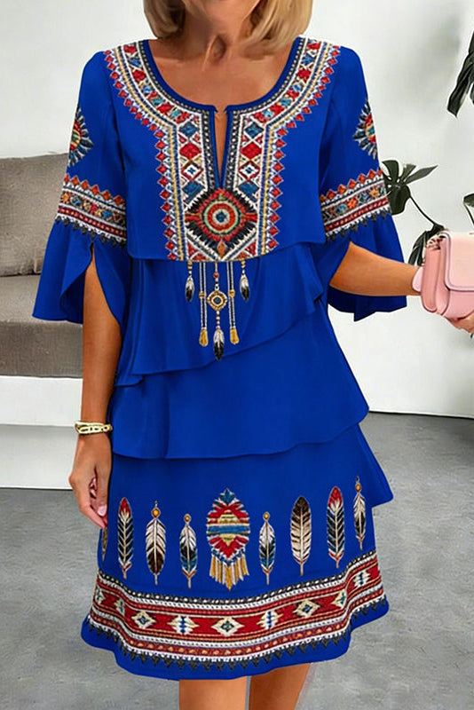 Wanderveil – Tiered Boho Print Maxi Dress