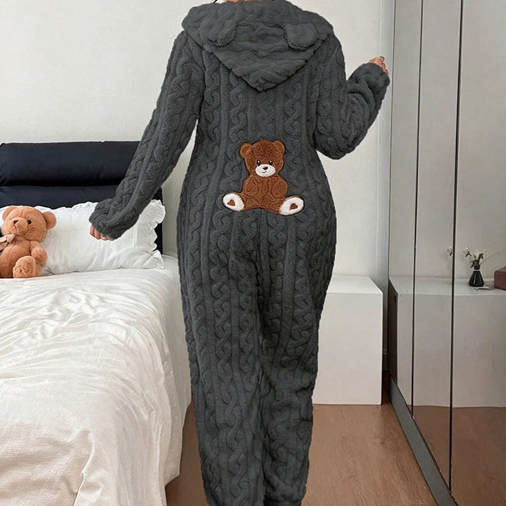 Cubwarm – Cable-Knit Hooded Bear Onesie