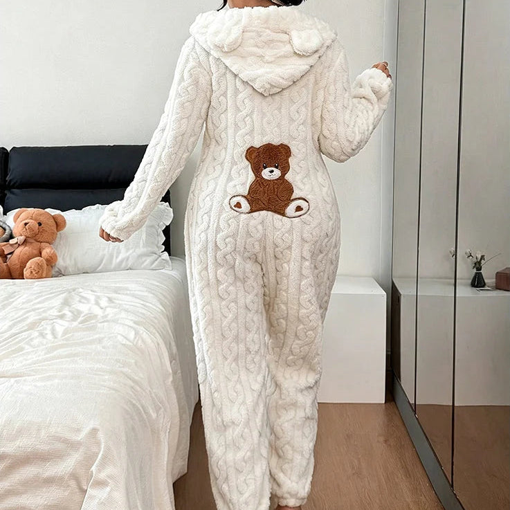 Cubwarm – Cable-Knit Hooded Bear Onesie