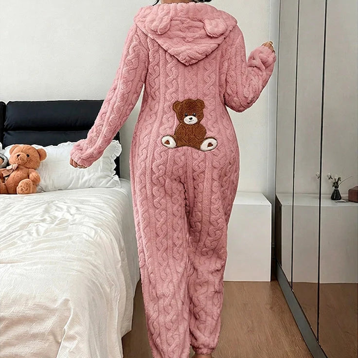 Cubwarm – Cable-Knit Hooded Bear Onesie
