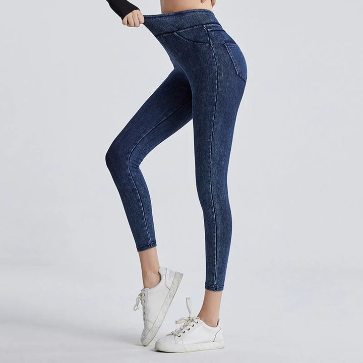 Slimwaist – High-Rise Tapered Ankle Stretch Jeans