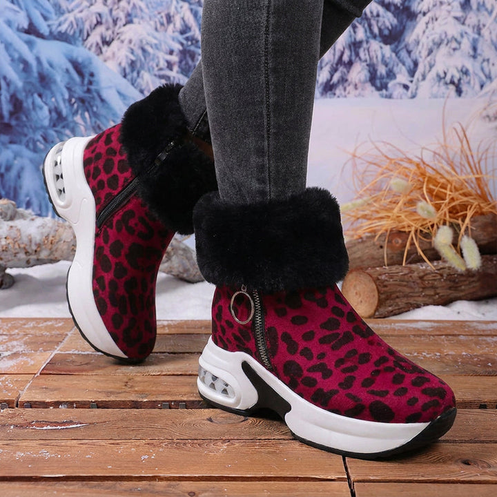 Snowvera – Plush-Lined Wedge Ankle Boots