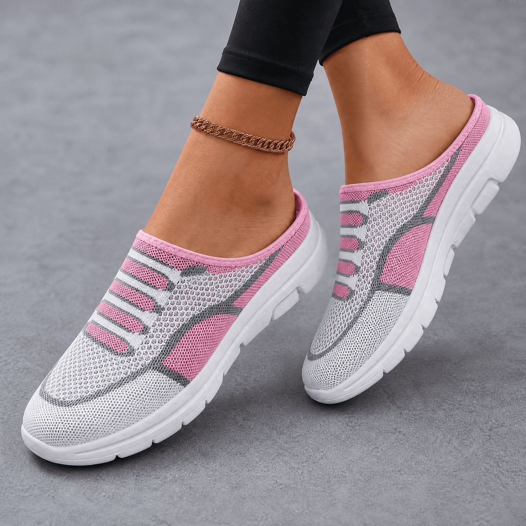 Stepvana – Breathable Air Cushion Slip On Mules for Women Pink / 5.5