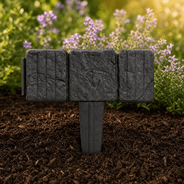 StoneCraft – Stake-In Faux Stone Garden Border Charcoal