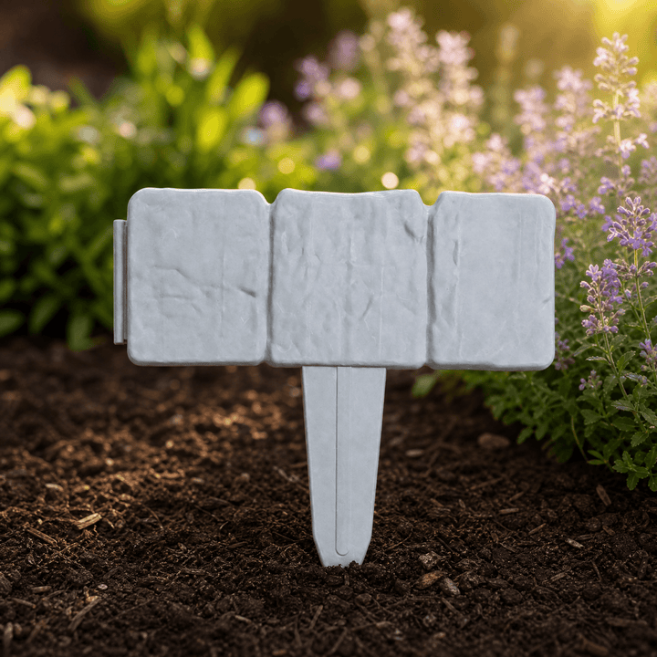 StoneCraft – Stake-In Faux Stone Garden Border Slate Grey
