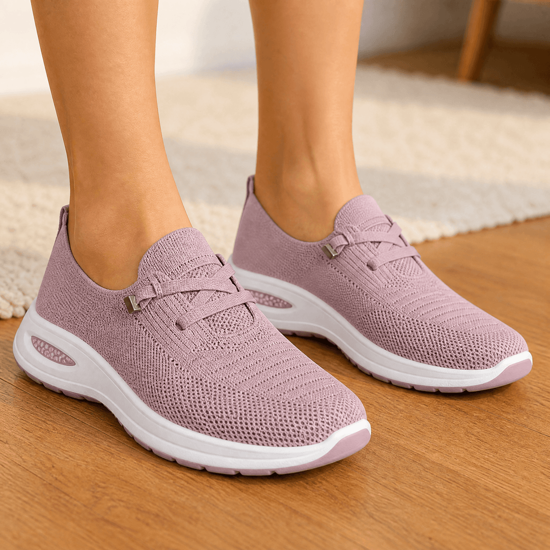 Strideflow – Lightweight Mesh Slip-On Sneakers Blush Pink / 5