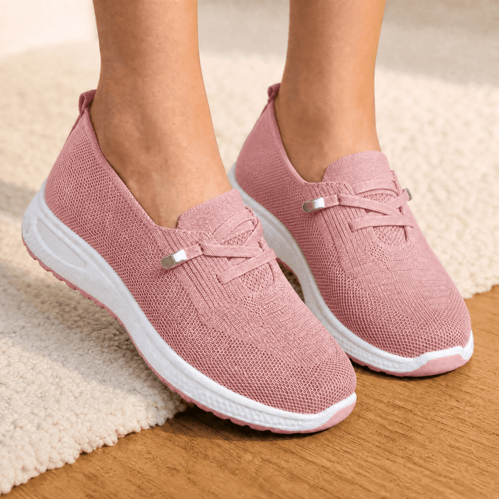 Strideflow – Lightweight Mesh Slip-On Sneakers Blush Pink