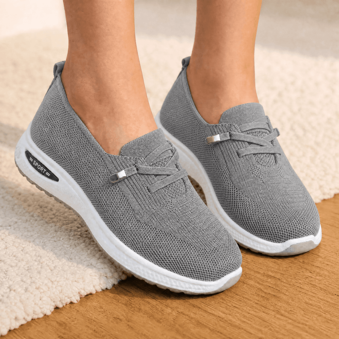 Strideflow – Lightweight Mesh Slip-On Sneakers Grey