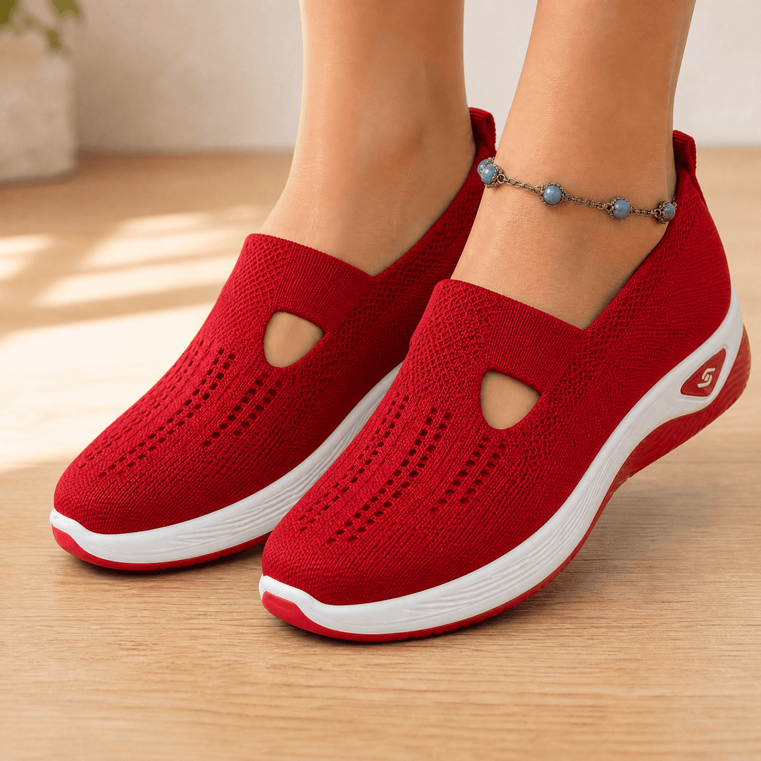 Striveknit – Breathable Slip-On Sneakers Red / 4.5