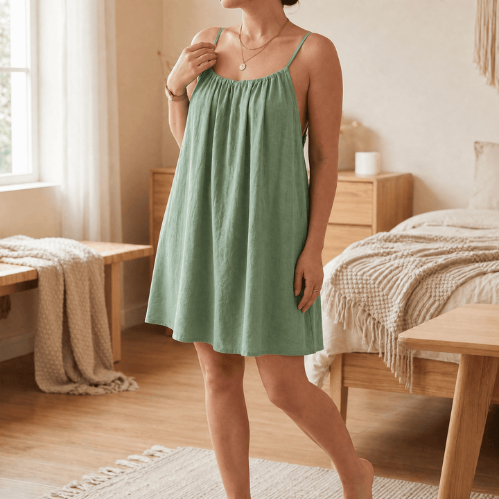 Summery™ Open-Back Sundress for Easy Summer Days Green