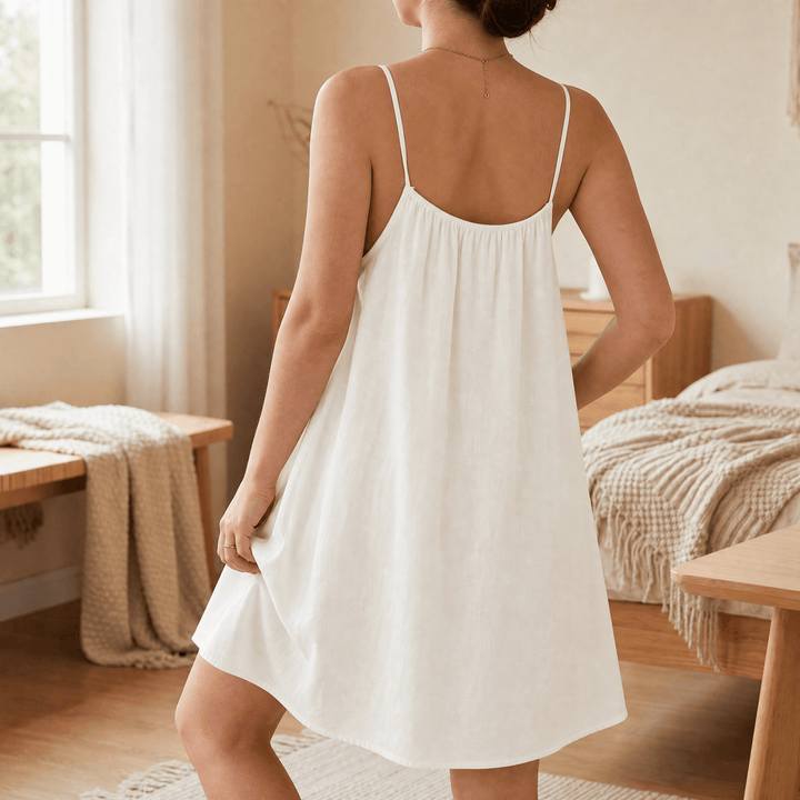 Summery™ Open-Back Sundress for Easy Summer Days White
