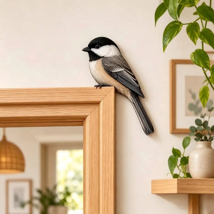 Perch & Feather – Cardinal Branch Metal Bird Décor