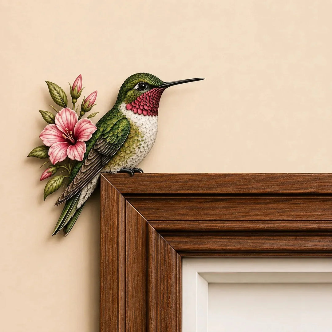 Perch & Feather – Cardinal Branch Metal Bird Décor