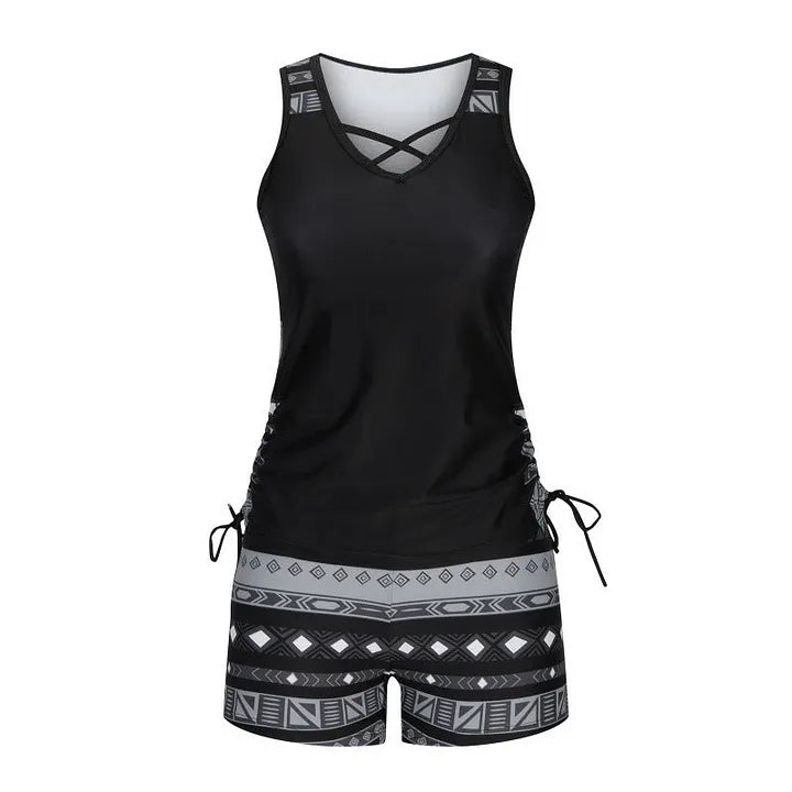 Marevia – Tankini Swimsuit Set with Adjustable Sides