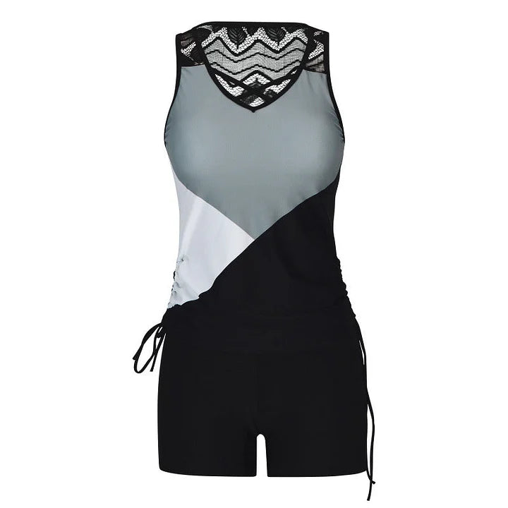 Marevia – Tankini Swimsuit Set with Adjustable Sides