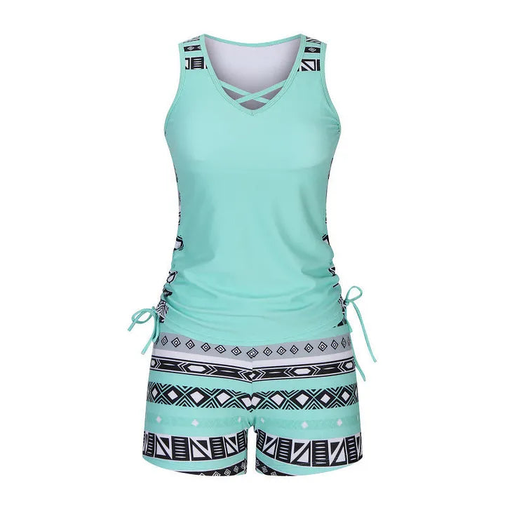 Marevia – Tankini Swimsuit Set with Adjustable Sides
