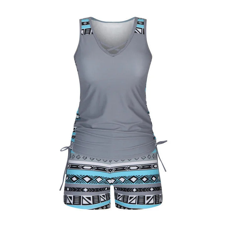 Marevia – Tankini Swimsuit Set with Adjustable Sides