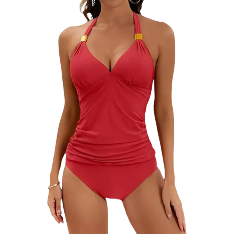 Rivella – Women's tummy smoothing halter tankini set