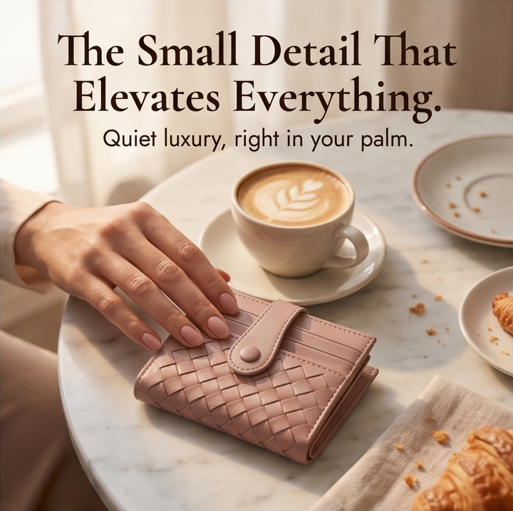 Tessara – Woven lambskin card wallet