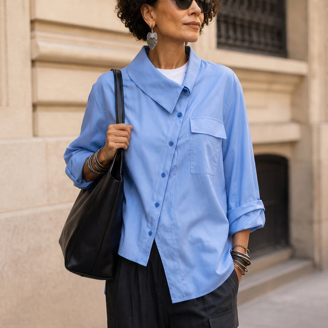 Asymora – Asymmetric Button-Up Shirt