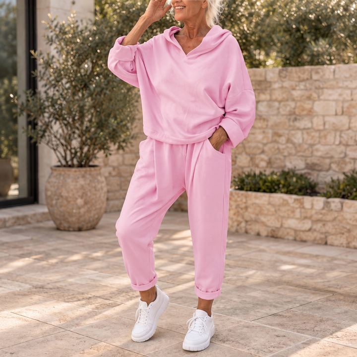 Loungetta – Hooded Sweatshirt And Lounge Pants Set