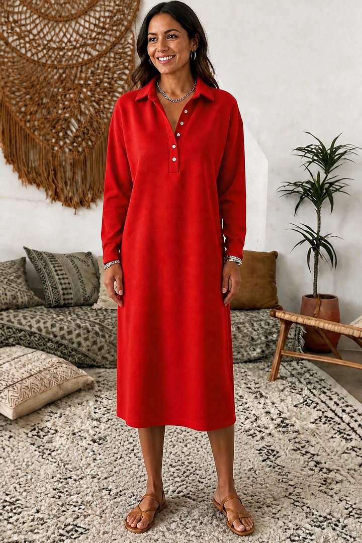 Wearbella – Ribbed Knit Long-Sleeve Sweatshirt Dress