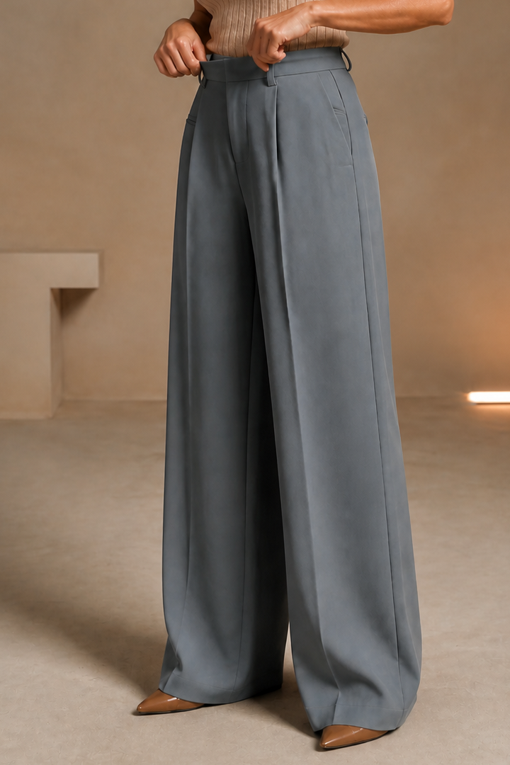 Longline – High-Waisted Wide-Leg Trousers