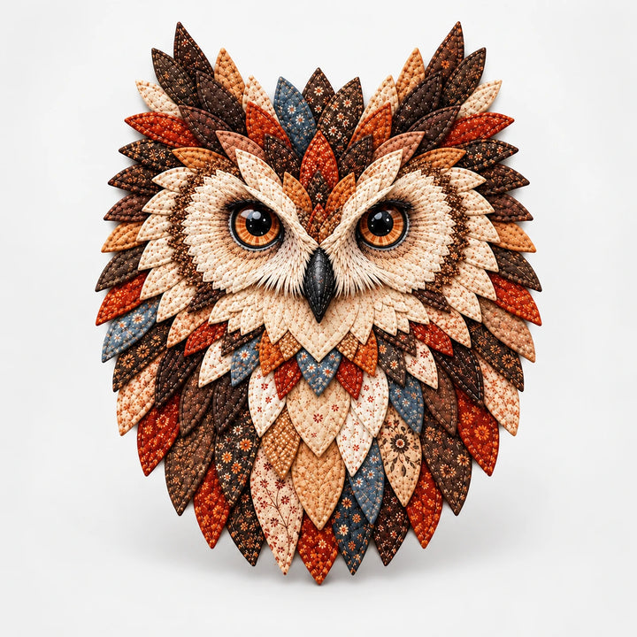 Featherwise – Layered Fabric Owl Wall Art Kit