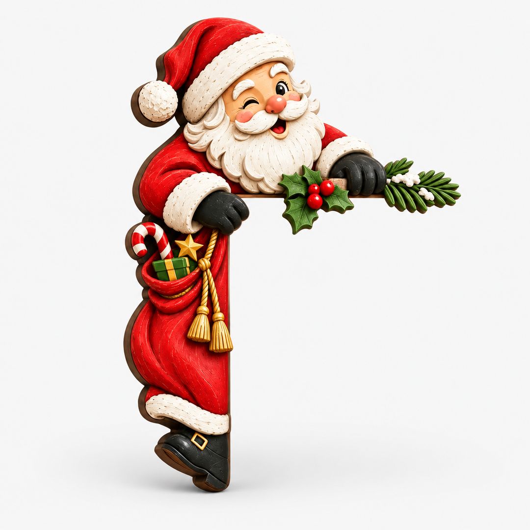 Peekaboo Noel – Dimensional Christmas Doorway Corner Decoration
