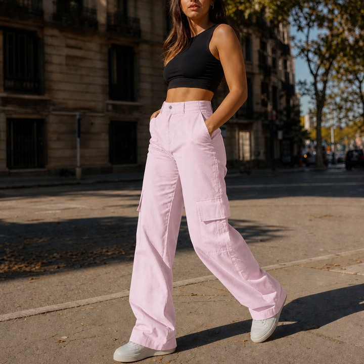 Silhoette – High-Waisted Straight-Leg Cargo Pants