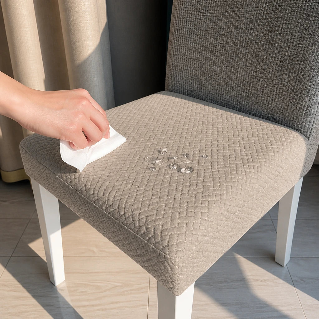 Jacquard Haven – Waterproof Stretch Jacquard Dining Chair Seat Cover