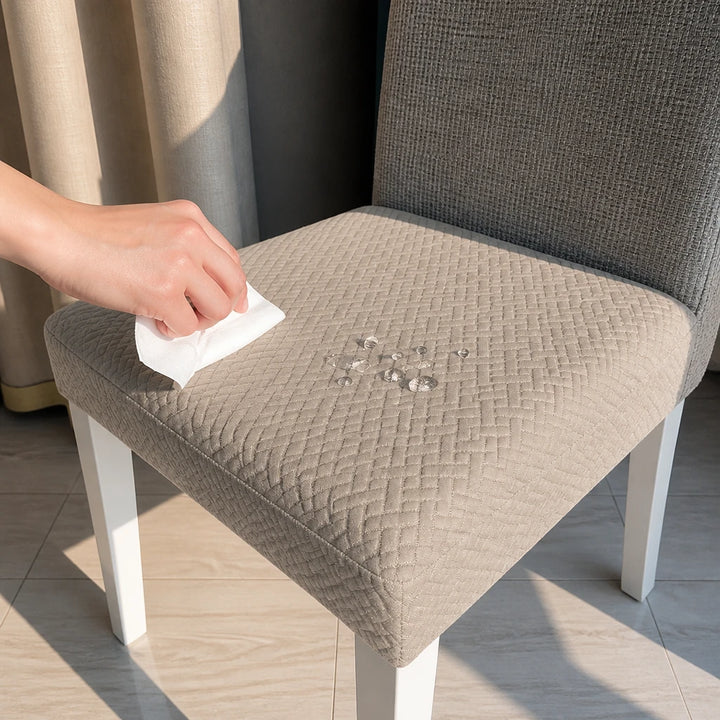 Jacquard Haven – Waterproof Stretch Jacquard Dining Chair Seat Cover