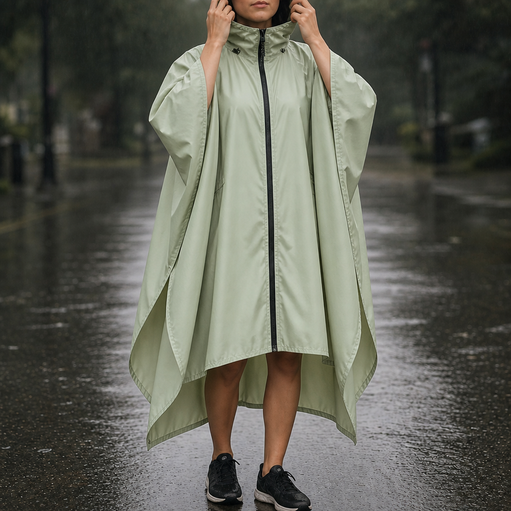 Zipdri – Full-Zip Packable Hooded Rain Poncho