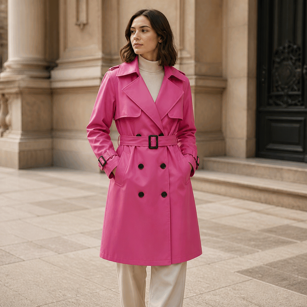 Winterly – Belted Mid-Length Structured Trench Coat