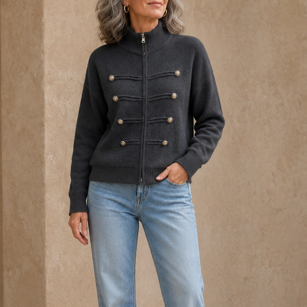Zipelle – Two-Way Zip Sweater Jacket