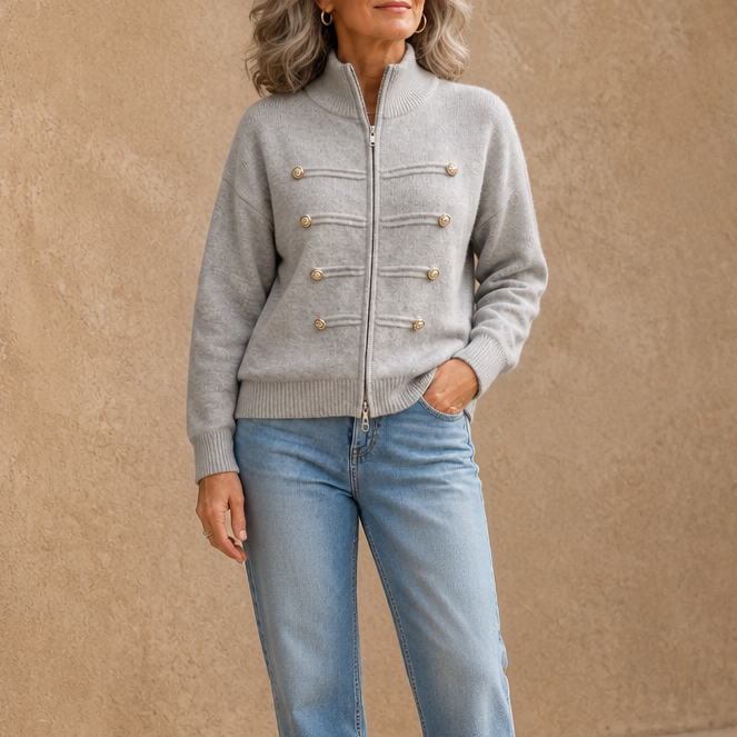 Zipelle – Two-Way Zip Sweater Jacket