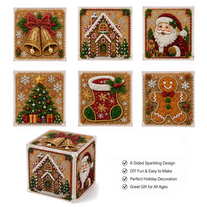 MerryFacet – 3D Diamond-Painted Christmas Gift Box