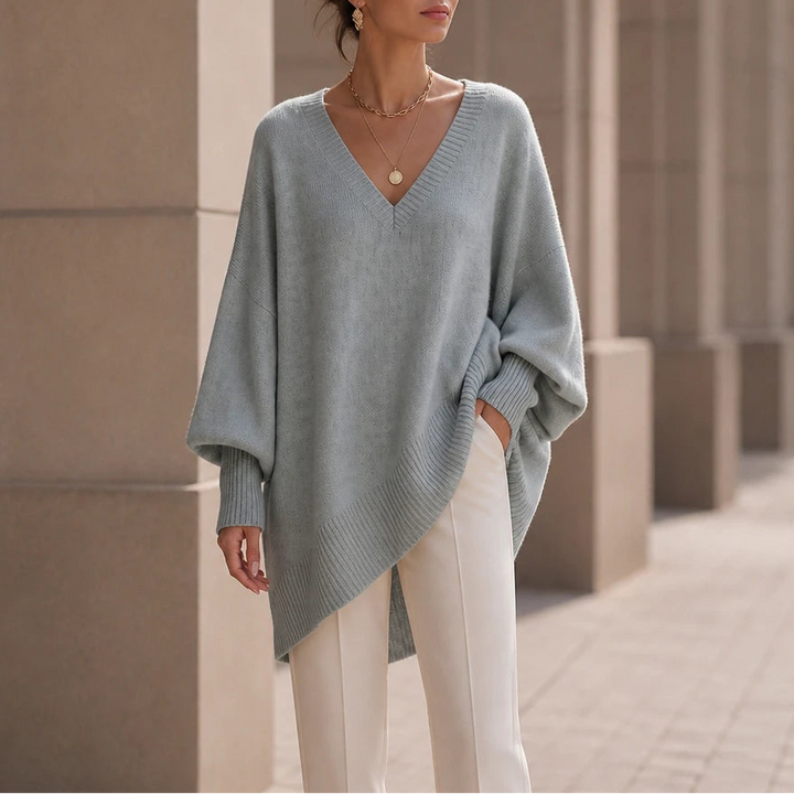 Mayfield – Oversized V-Neck Knit Sweater