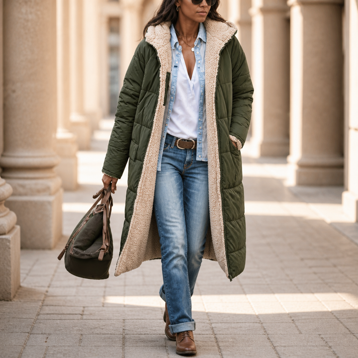 Wintervia – Reversible Sherpa Windproof Long Coat