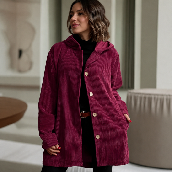 Corduvie – Ribbed Corduroy Hooded Overshirt