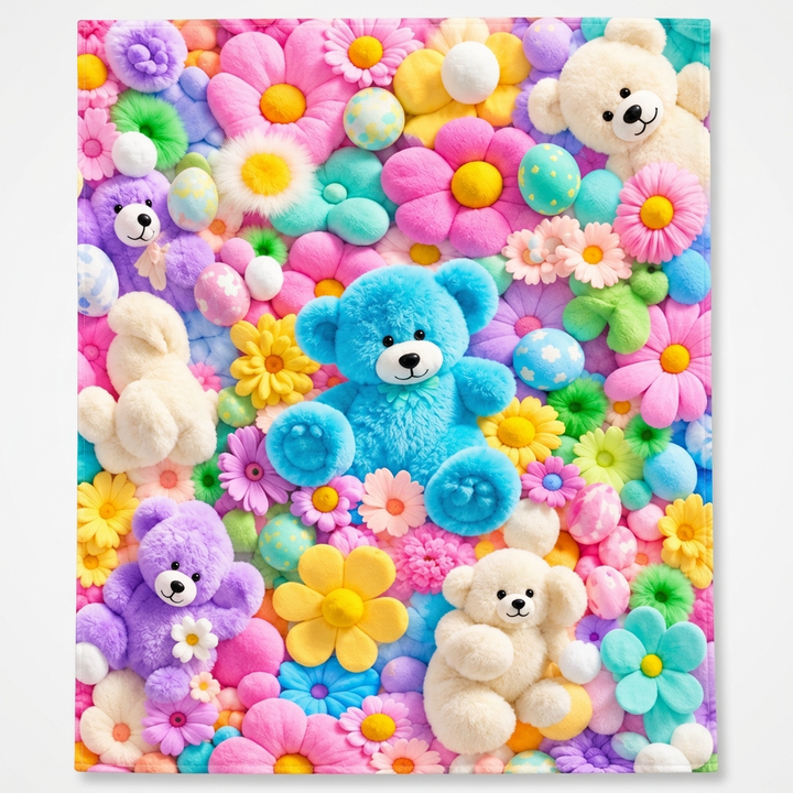 Petalsoft – Raised 3D-Look Floral Plush Throw Blanket
