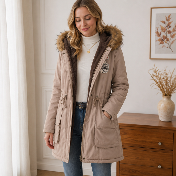 Velora – Fur-Hooded Lined Women’s Parka
