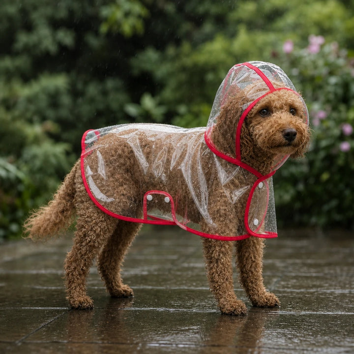 Rainveil – Transparent EVA Dog Raincoat With See-Through Hood