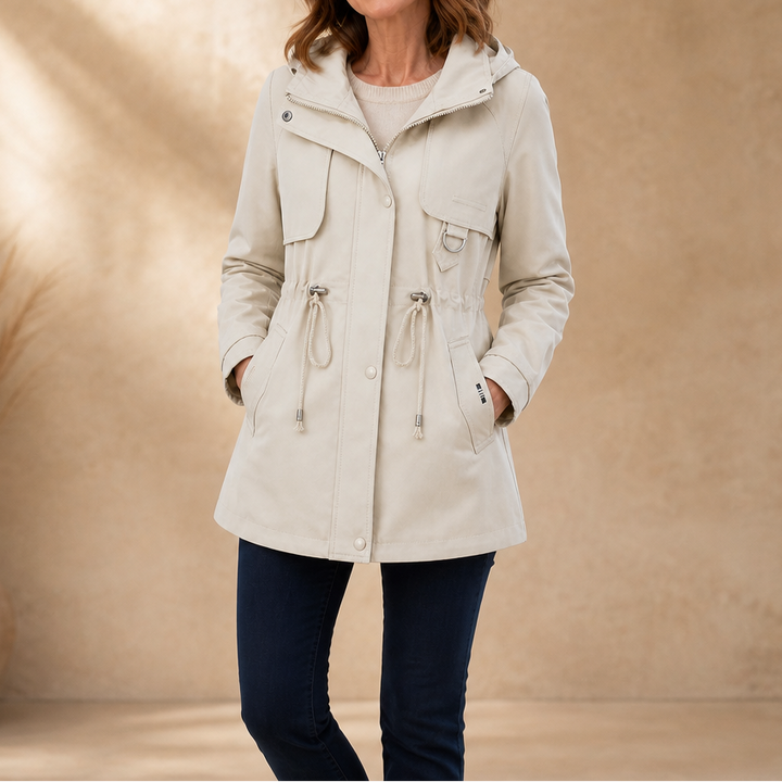 Midluna – Adjustable Waist Mid-Length Parka