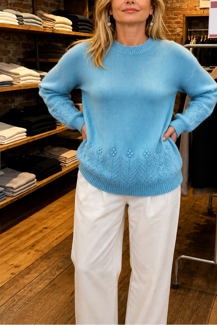 Cablesse – Braided Cable Knit Crew Neck Sweater