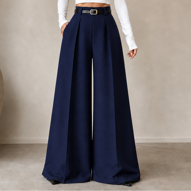 Vellora – High-Waisted Wide-Leg Trousers
