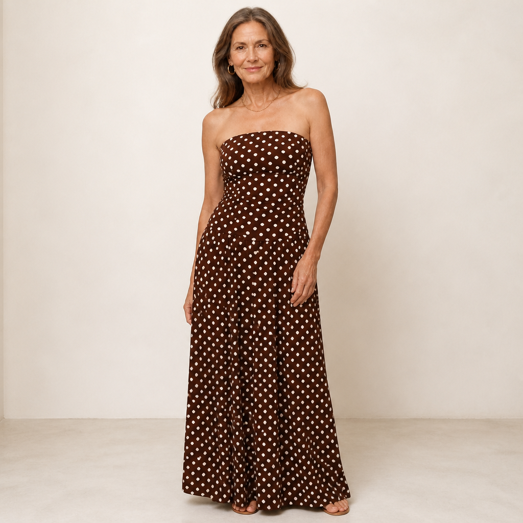 Doretta – Strapless maxi that holds without a fuss