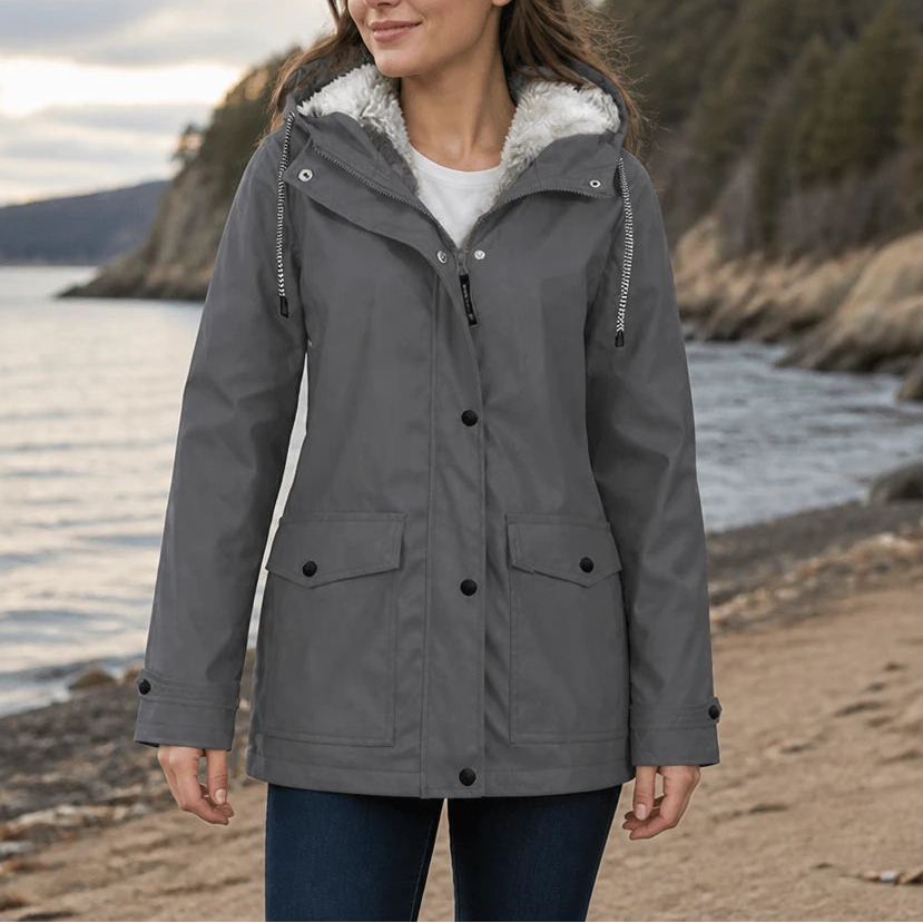Windora – Fleece-Lined Hooded Winter Jacket