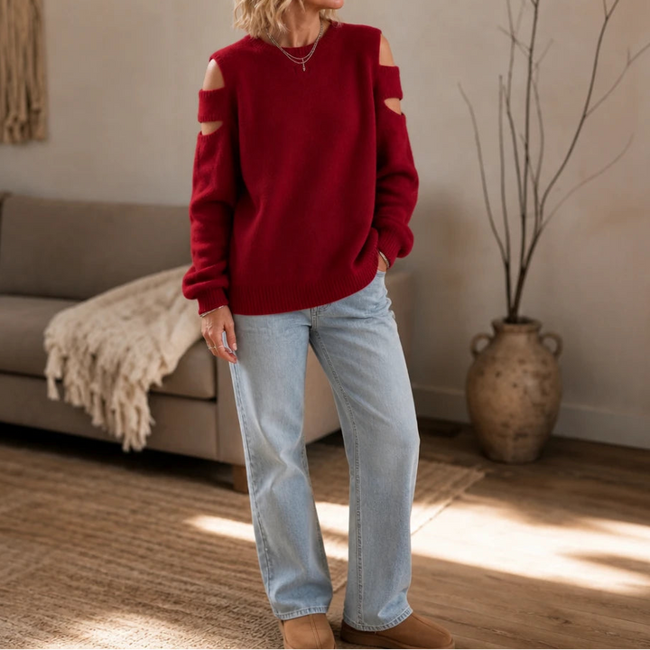 Overa – Double Cutout Knit Sweater